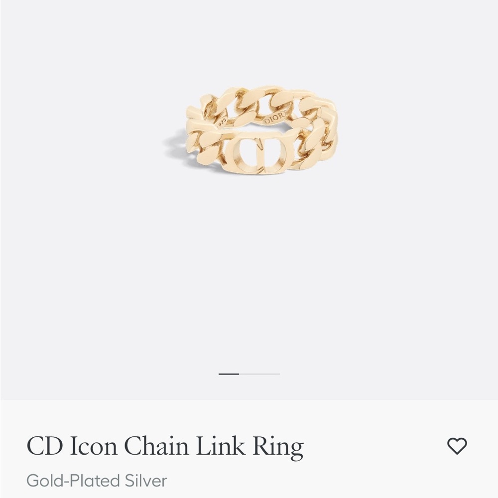 Dior Gold Chain Link Ring